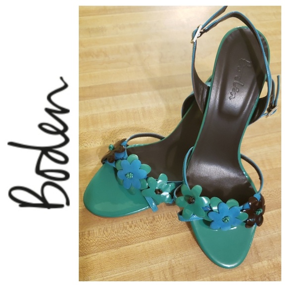Boden Shoes - Boden/Vero Cuoio, 9/39, Bl/Grn, Sandals w/ Heels